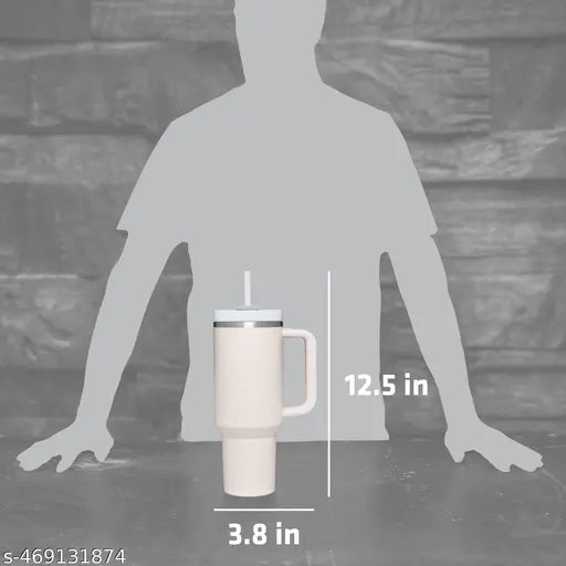 Tumbler for Hot and Cold, 1200ml Insulated Tumbler with Lid, Stainless Steel Tumbler with Straw, Travel Tumbler, Coffee Mug for Office, Home, 1200ml, 40oz (Rose Quart)
