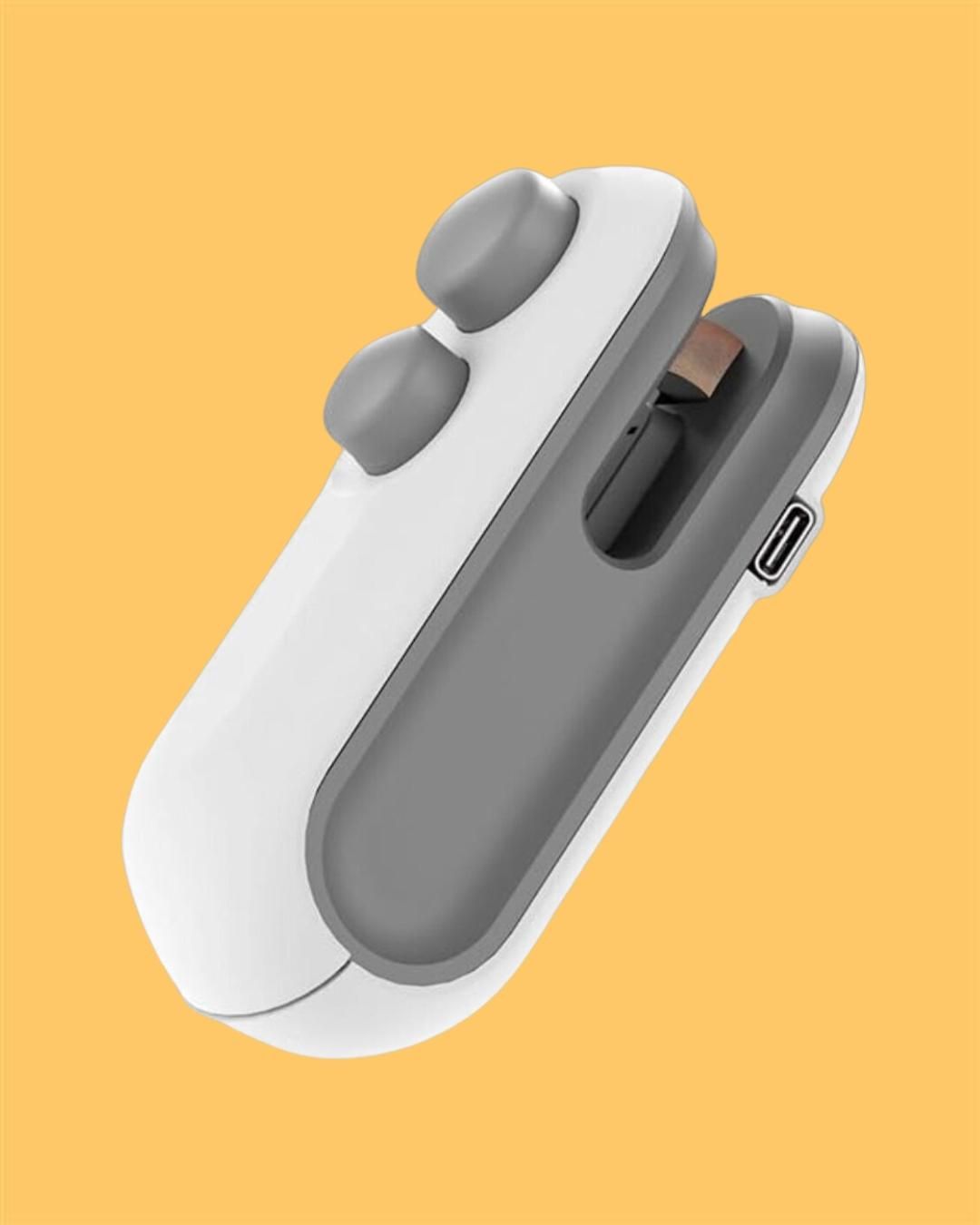Portable Mini Handheld Sealing Machine, 2-in-1 USB Rechargeable Magnetic Bag Sealer with Cutter Heat Seal for Plastic Bags, Snacks and More | Home and Kitchen Accessories Item