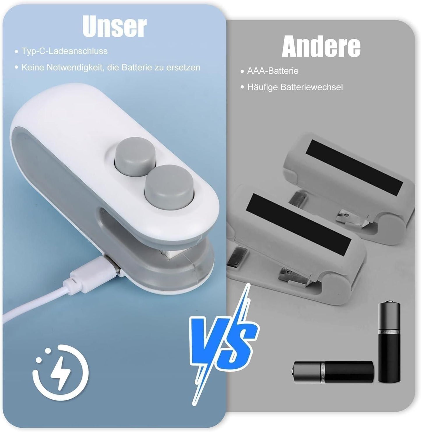 Portable Mini Handheld Sealing Machine, 2-in-1 USB Rechargeable Magnetic Bag Sealer with Cutter Heat Seal for Plastic Bags, Snacks and More | Home and Kitchen Accessories Item