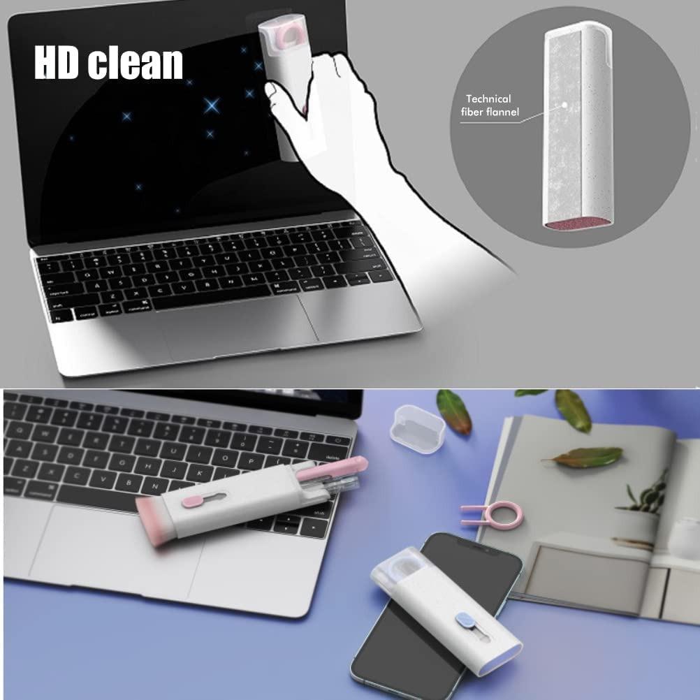 7-in-1 Electronic Cleaning Kit – All-in-One Solution for Screens, Keyboards, AirPods & More | Includes Soft Brush, Swipe Tool, Cleaner Pen, Key Puller & Spray Bottle