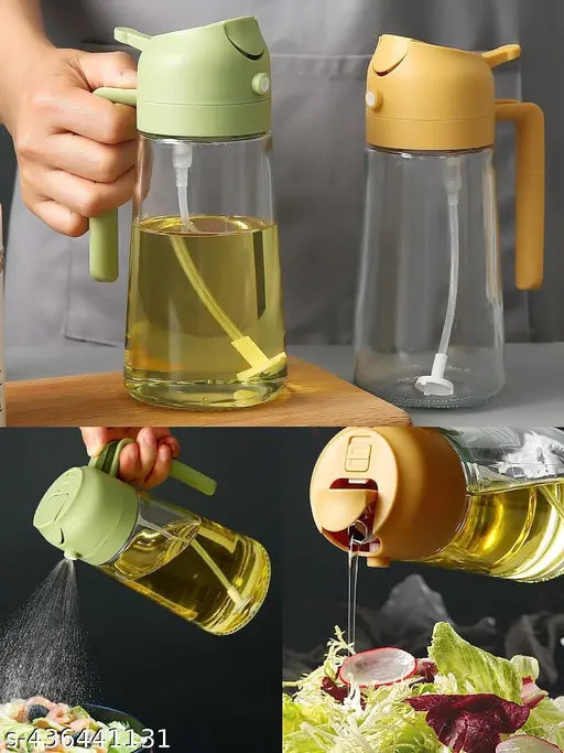 Oil Sprayers, 2 in 1 Olive Oil Dispenser and Oil Sprayer Oil Pots for Kitchen, Oil Sprayer for Air Fryer, Salad,BBQ,Roasting, Oil Vinegar Bottle Dual-use Kitchen Cooking Tool(multi colour)