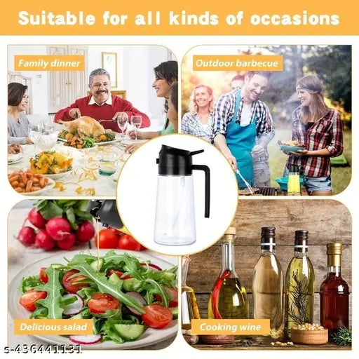Oil Sprayers, 2 in 1 Olive Oil Dispenser and Oil Sprayer Oil Pots for Kitchen, Oil Sprayer for Air Fryer, Salad,BBQ,Roasting, Oil Vinegar Bottle Dual-use Kitchen Cooking Tool(multi colour)